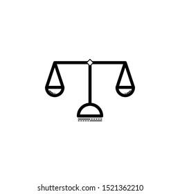 Law and judgement line icons. Vector linear icon