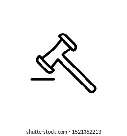 Law and judgement line icons. Vector linear icon