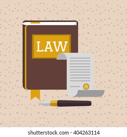 Law and Justice book design, vector illustration
