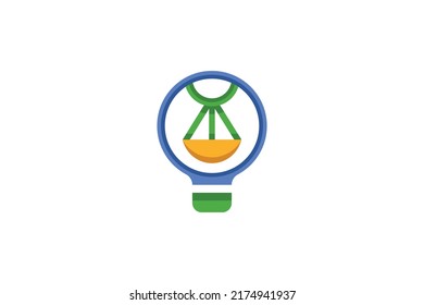 Law and Justice Colored Logo Vector