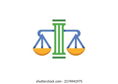 Vector de logotipos coloreados de ley y justicia
