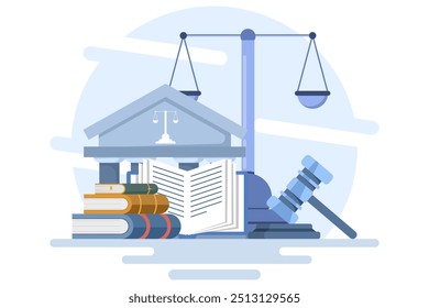 Concepto de derecho y justicia, Despacho de abogados y servicios jurídicos, Asesoría jurídica pública, Abogado, Asistencia jurídica, Asesoría jurídica en empresas. para ui, Diseño web, landing page, Anuncio de Web, App móvil.