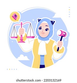 law and justice concept illustration