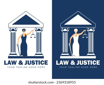 Creadores de leyes y justicia y emblemas de logo