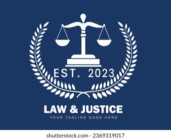 Law And Justice crests and logo emblems