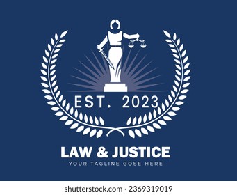 Creadores de leyes y justicia y emblemas de logo