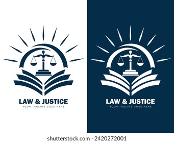 Law And Justice crests and logo emblems	