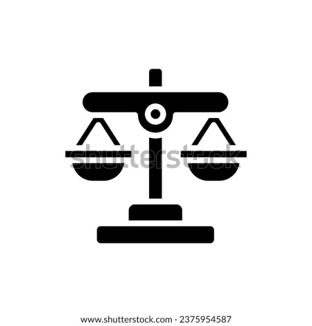Law Justice Filled Icon Vector Illustration