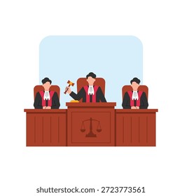 Law and Justice Flat Design Illustrations Character