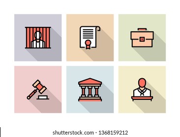 LAW AND JUSTICE ICON CONCEPT