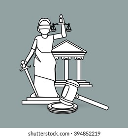 Law and Justice icon design