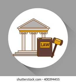 Law and Justice icon design, vector illustration