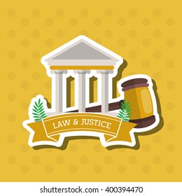 Law and Justice icon design, vector illustration