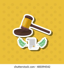 Law and Justice icon design, vector illustration