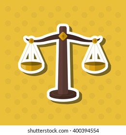 Law and Justice icon design, vector illustration