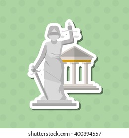 Law and Justice icon design, vector illustration