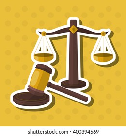 Law and Justice icon design, vector illustration