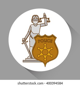 Law and Justice icon design, vector illustration