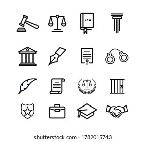 Law and justice icon logo template