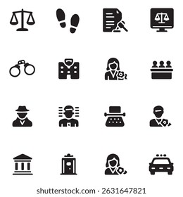 Law and justice icon on whitebackground
