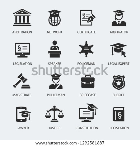 Law & Justice icon set
