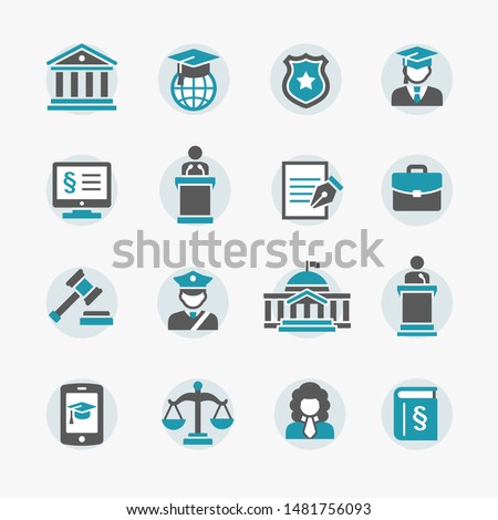 Law & Justice icon set