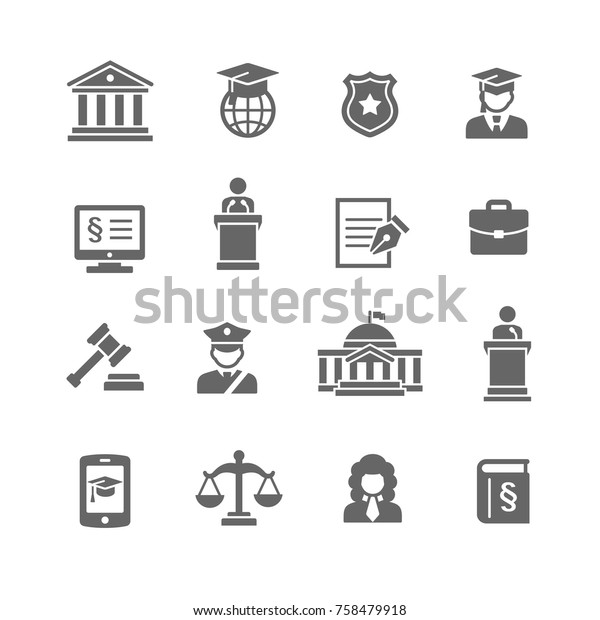 Law & Justice icon\
set