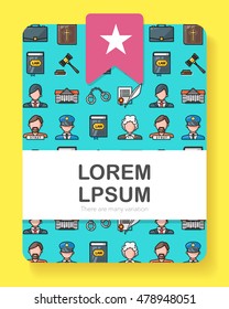 Law and justice icons set,eps10