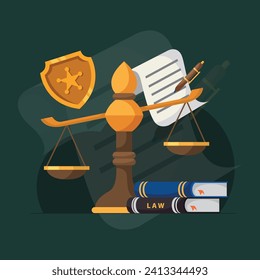 Law and justice illustration design. Vector design