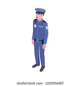 Law justice isometric composition with isolated court trial image on blank background vector illustration