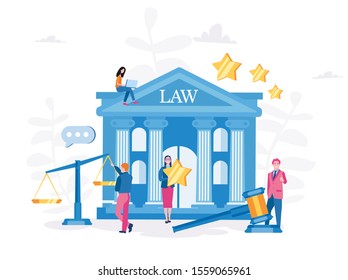 Law and justice, Justice law judgment, hammer and punishment, courthouse Vector illustration for web banner, infographics, mobile.