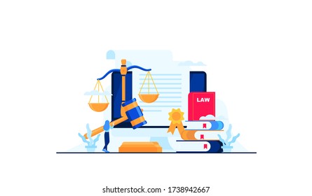 law and justice knowledge vector illustration concept template background can be use for presentation web banner UI UX landing page
