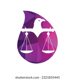 Design-Vorlage für das Logo der Rechtsgerichtsbarkeit. Vektorgrafik