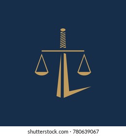 Law Justice Logo Design Template