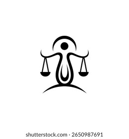 Law and justice logo design vector