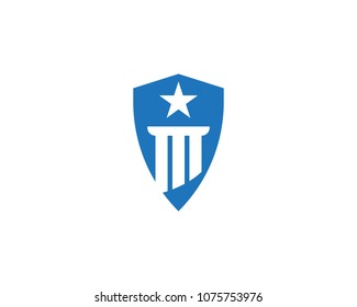 Law justice logo template