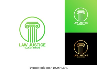 Law Justice Logo Template Design Vector, Emblem, Design Concept, Creative Symbol, Icon