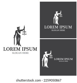 Law Justice Logo Template Vector Illustration 