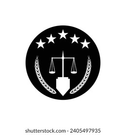Law And Justice logo vector template illustration