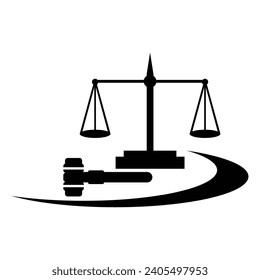 Law And Justice logo vector template illustration