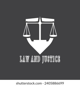 Law And Justice logo vector template illustration