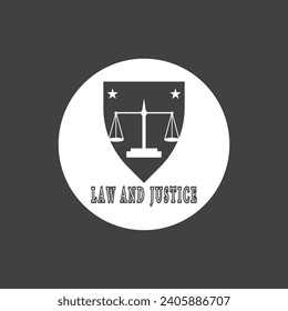 Law And Justice logo vector template illustration