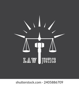 Ilustración de vectores del logotipo de la ley y la justicia