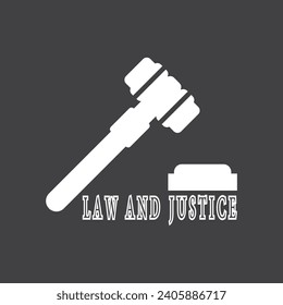 Law And Justice logo vector template illustration