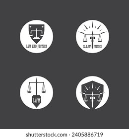 Law And Justice logo vector template illustration