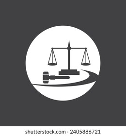 Law And Justice logo vector template illustration