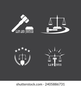 Law And Justice logo vector template illustration
