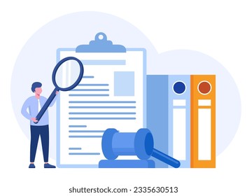 Law and justice scenes. lawyer consulting client, judge knocking with wooden hammer. Legal advice concept. Flat vector illustration banner for website