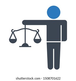 Law and Justice Vector Icon Concept