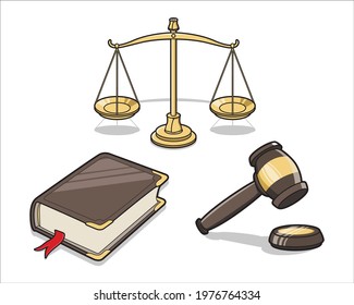 Law and Justice vector illustration. Court symbol and icon
